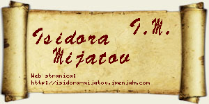 Isidora Mijatov vizit kartica